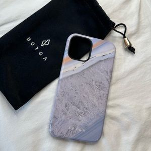 Lavendar Crystal Geode Hard iPhone 13 Pro Case // Burga